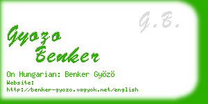 gyozo benker business card