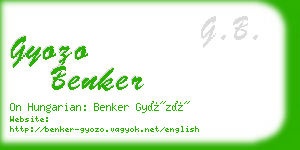gyozo benker business card